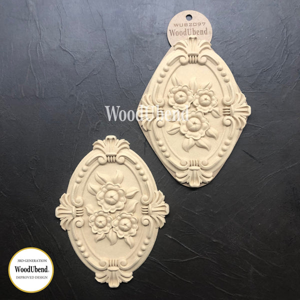 Pack of Two Floral Plaques - 2097